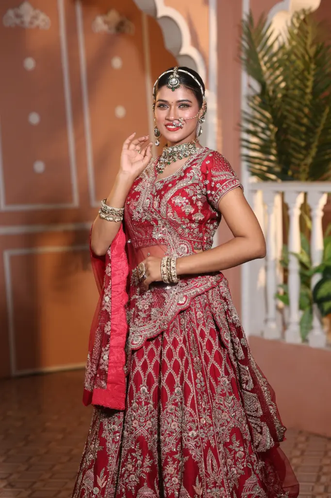 Red Bridal Lehenga For Bridal 